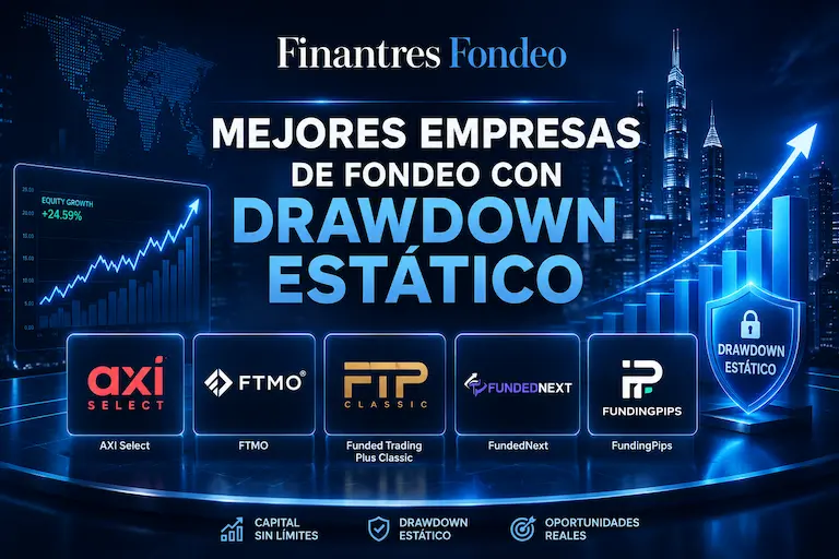 Mejores empresas de fondeo con drawdown estático