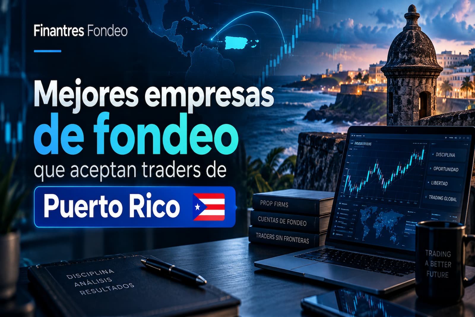 Mejores empresas de fondeo que aceptan traders de Puerto Rico