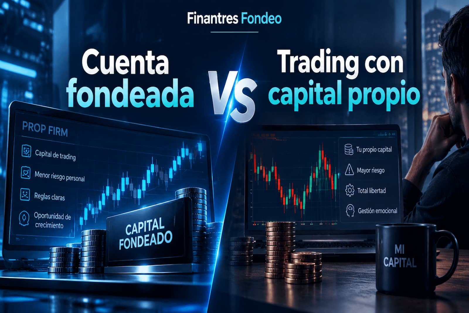 Cuenta fondeada vs trading con capital propio