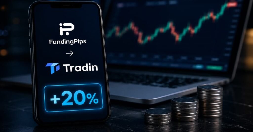 FundingPips permite mover rewards a Tradin con un 20% extra no retirable