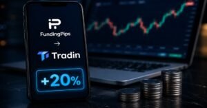 FundingPips permite mover rewards a Tradin con un 20% extra no retirable