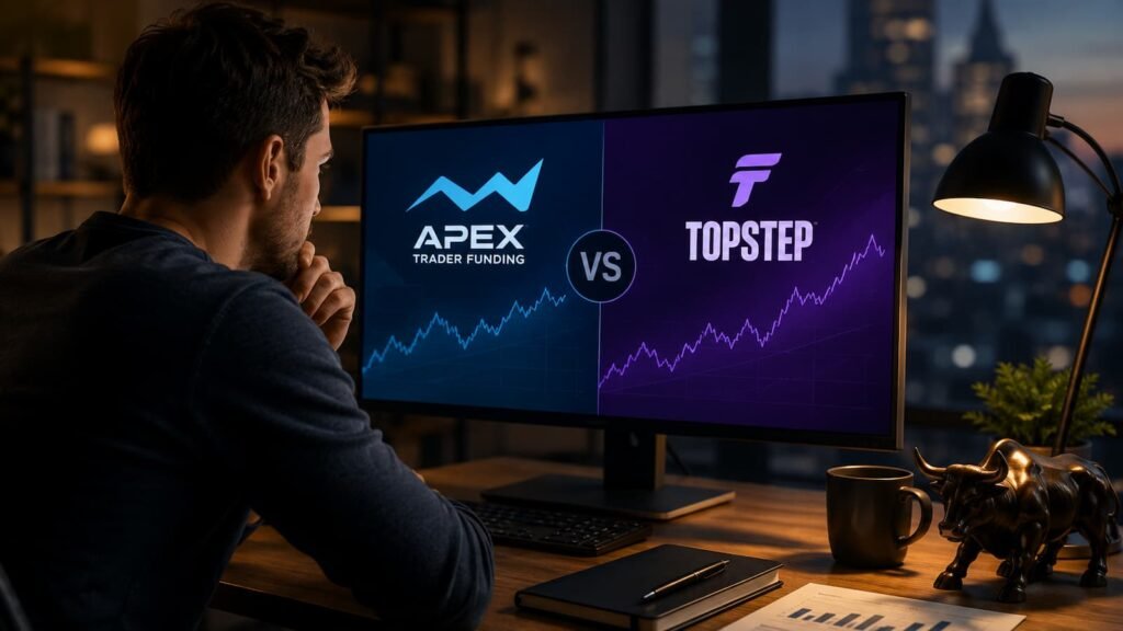 Comparativa de Apex Trader Funding y Topstep para traders de futuros