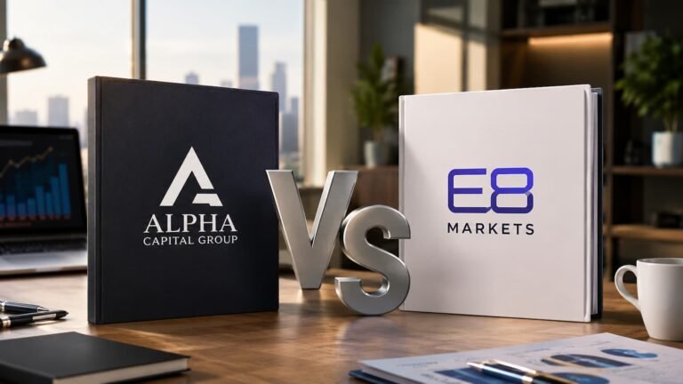 Comparativa de julio entre Alpha Capital Group y E8 Markets
