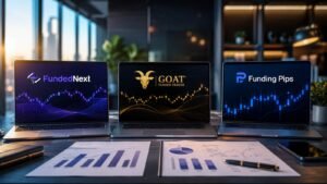 Comparativa de julio entre FundedNext Goat Funded Trader y Funding Pips