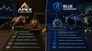 Comparativa de reglas entre Apex Trader Funding y Blue Guardian
