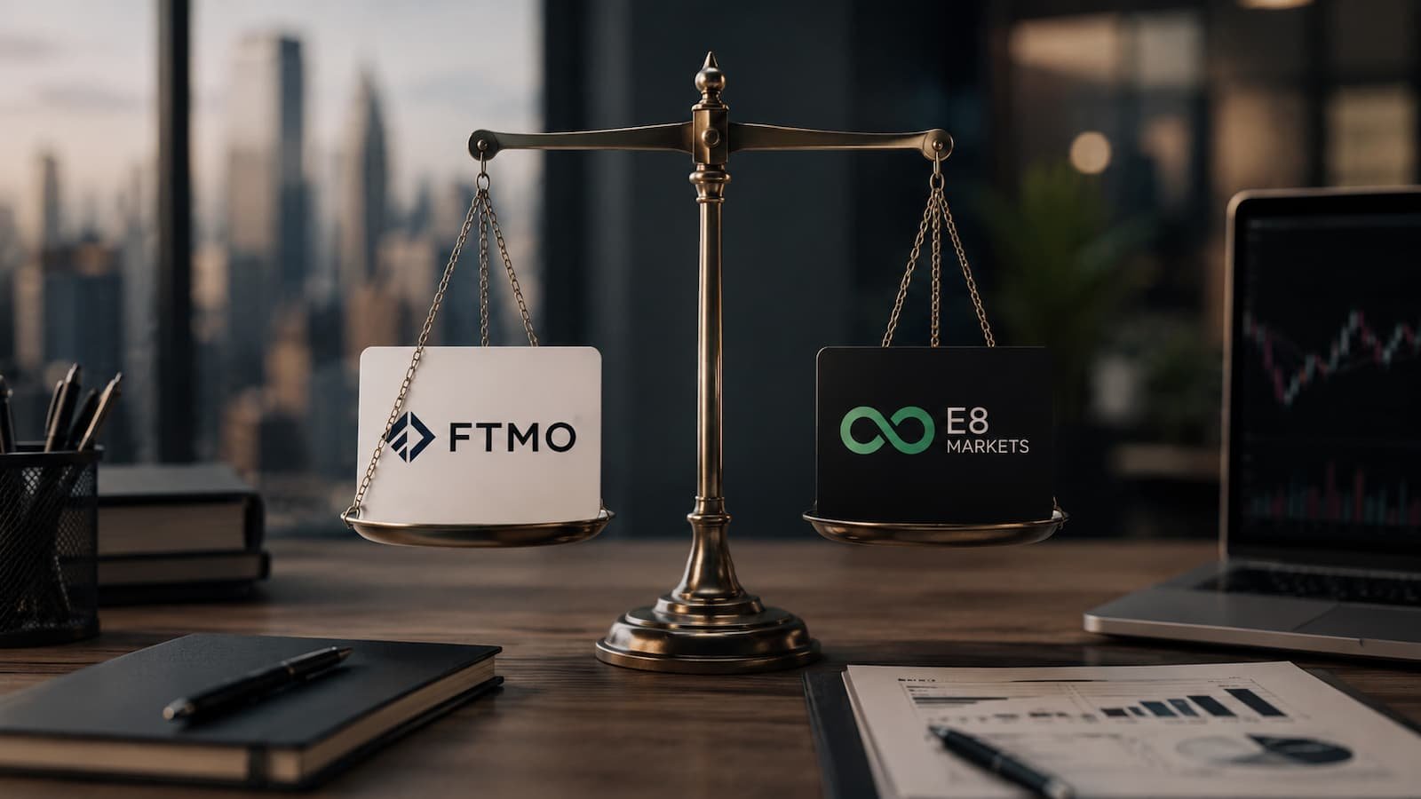 Comparativa de reglas entre FTMO y E8 Markets en julio