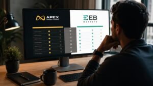 Comparativa mensual entre Apex Trader Funding y E8 Markets