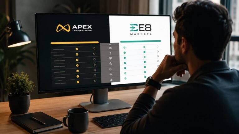 Comparativa mensual entre Apex Trader Funding y E8 Markets
