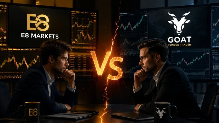 E8 Markets y Goat Funded Trader frente a frente en la actualización de julio