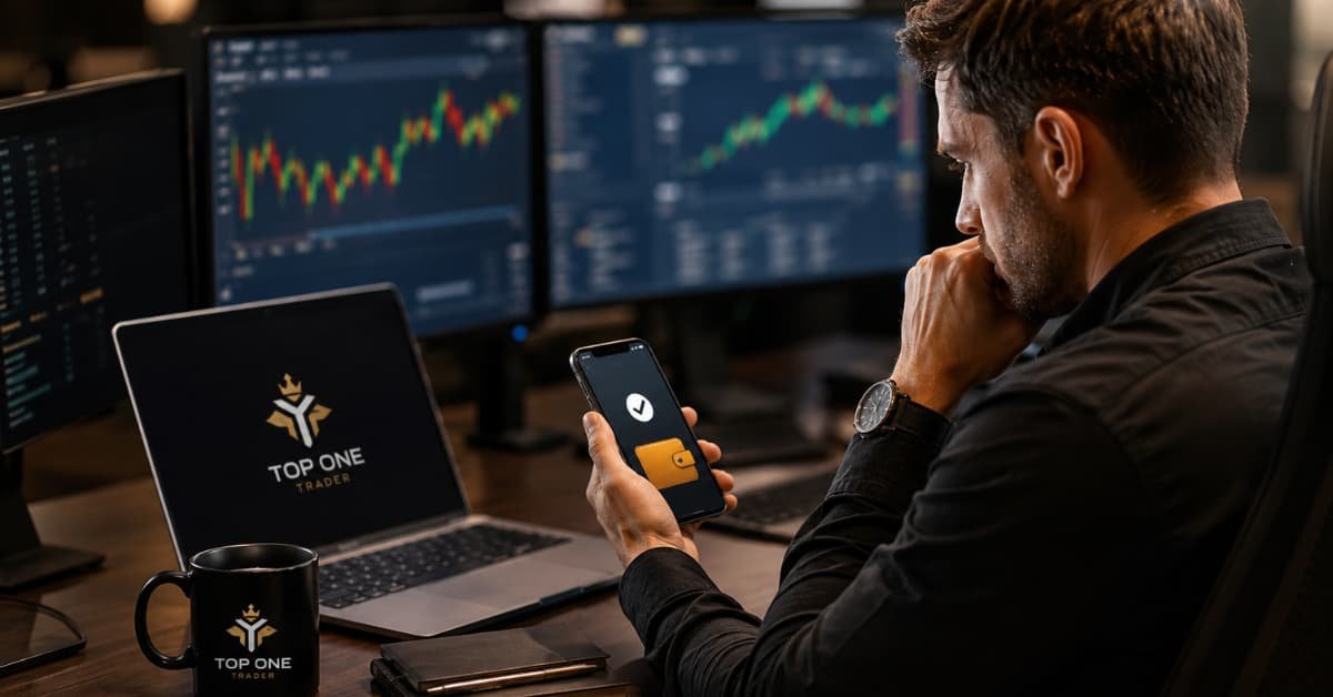 PAYDAY de Top One Trader exige completar el objetivo y pedir el payout dentro de 8 horas.