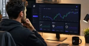Panel de trading con equity balance y límite diario en una cuenta de fondeo en FundingPips