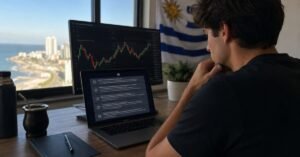 Trader en Uruguay revisando reglas de una cuenta de fondeo