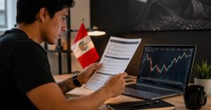 Trader peruano revisando reglas de una cuenta de fondeo