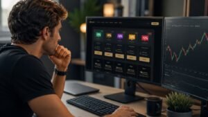 Trader revisando descuentos de fondeo antes de pagar un challenge