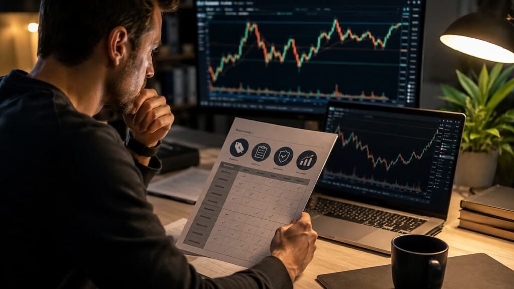 Trader revisando descuentos y reglas de cuentas fondeadas de 200K.