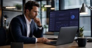Trader revisando las reglas de payout de Tradeify Select antes de activar su cuenta.
