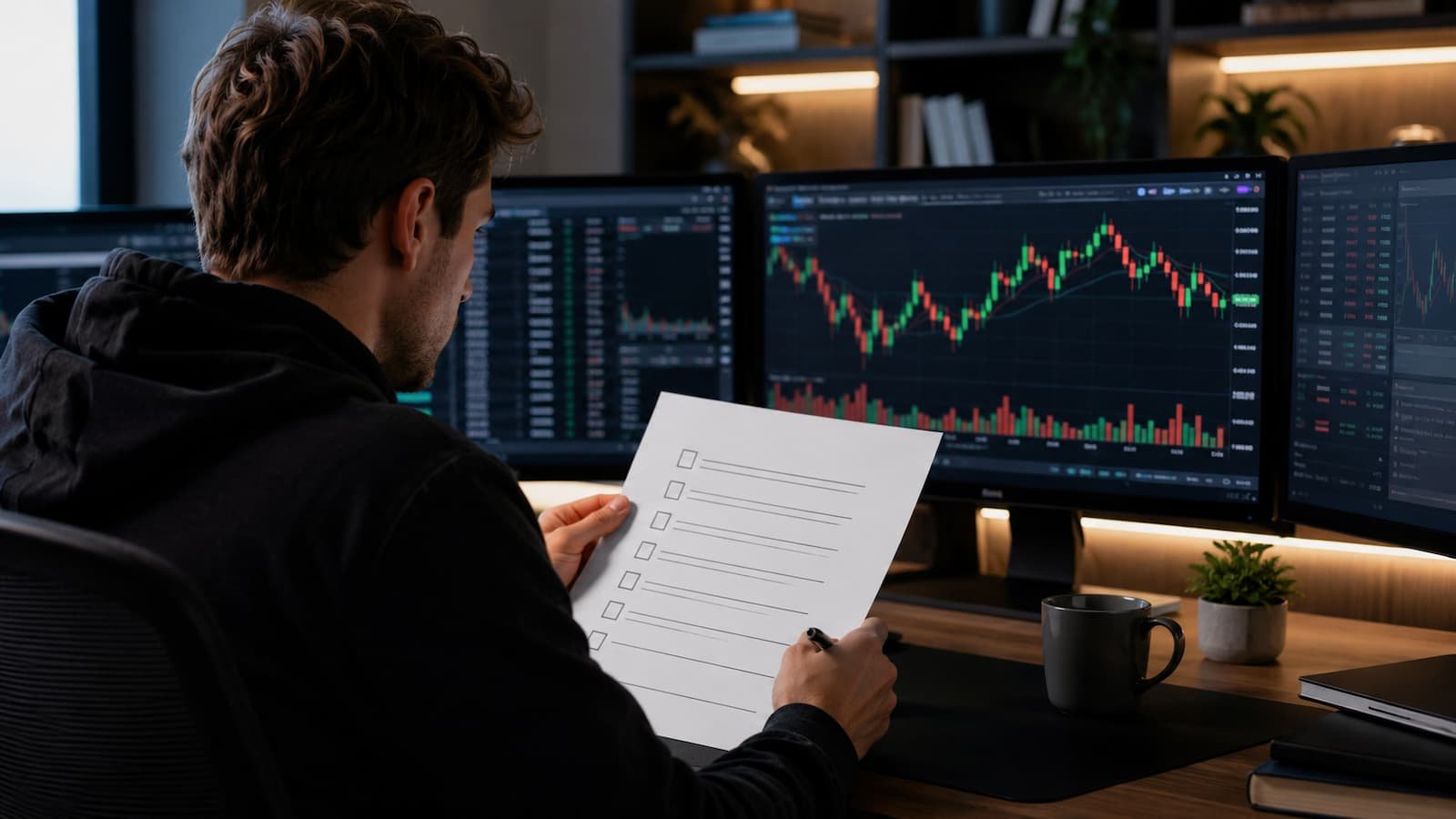 Trader revisando reglas de fondeo para day trading en julio de 2026