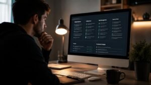 Trader revisando reglas de una prop firm antes de comprar una evaluación
