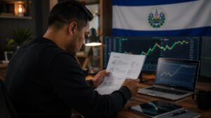 Trader salvadoreño revisando reglas de cuentas de fondeo