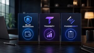 Comparativa de payouts y reglas en Blue Guardian Tradeify y FundedNext
