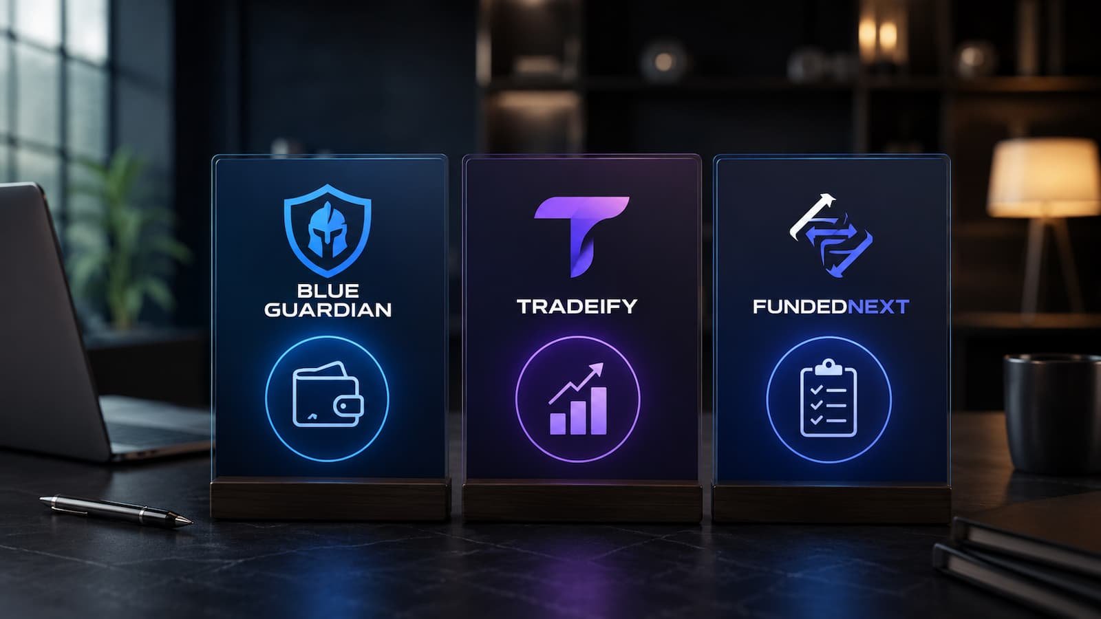 Comparativa de payouts y reglas en Blue Guardian Tradeify y FundedNext