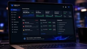 Dashboard de Funded Futures Family con foco en alertas payout y reglas de scalping.