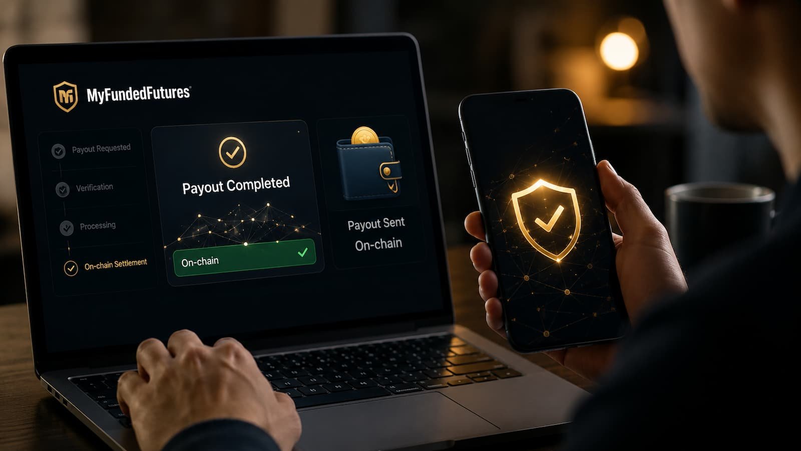 Payouts on chain de MyFundedFutures frente a otras prop firms de futuros