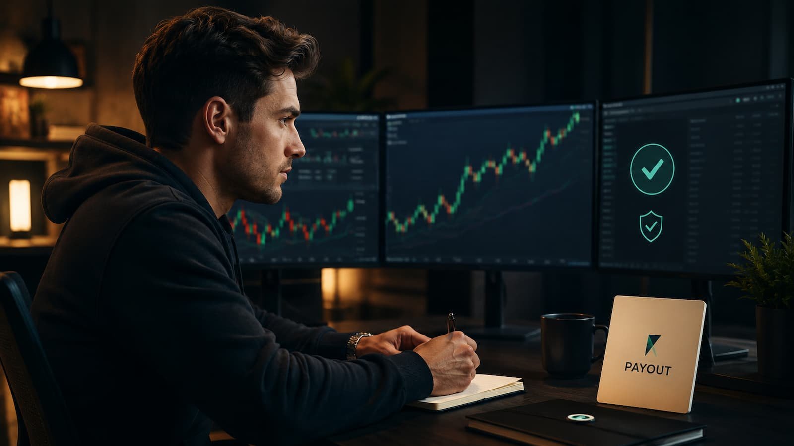 Promo de Lucid Trading con foco en reglas y payouts