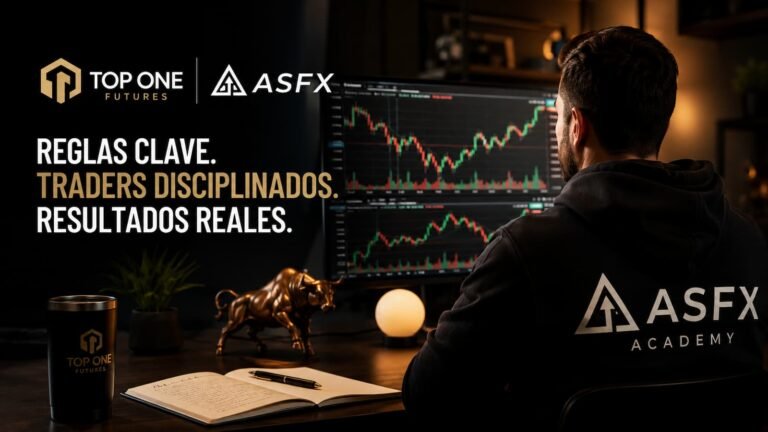 Promo de Top One Futures y ASFX con reglas clave para traders