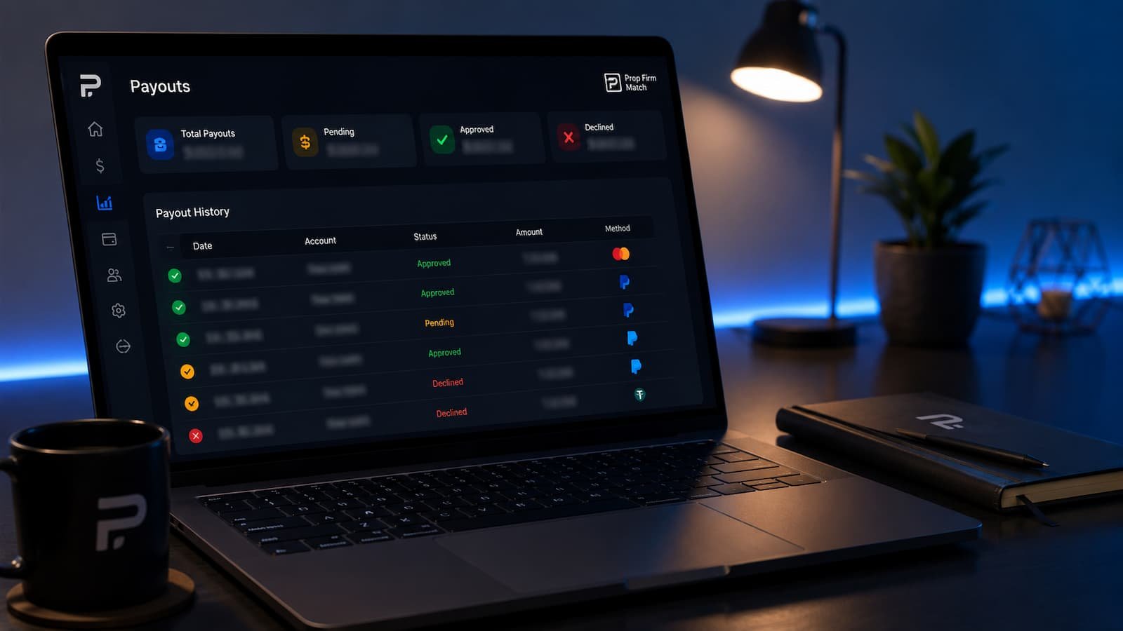 Tracker de payouts de FundingPips en Prop Firm Match