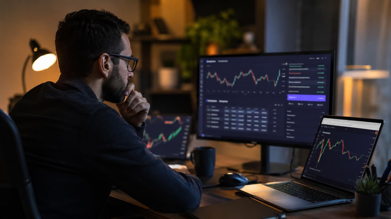 Trader revisando condiciones de payout antes de elegir una prop firm