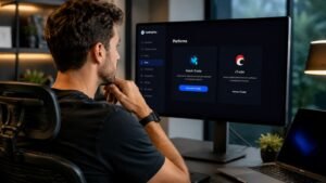 Trader revisando el acceso a Match Trader desde el panel de FundingPips