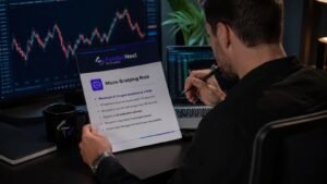 Trader revisando la regla de micro scalping de FundedNext Futures