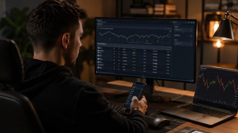Trader revisando tiempos reales de payout en una prop firm