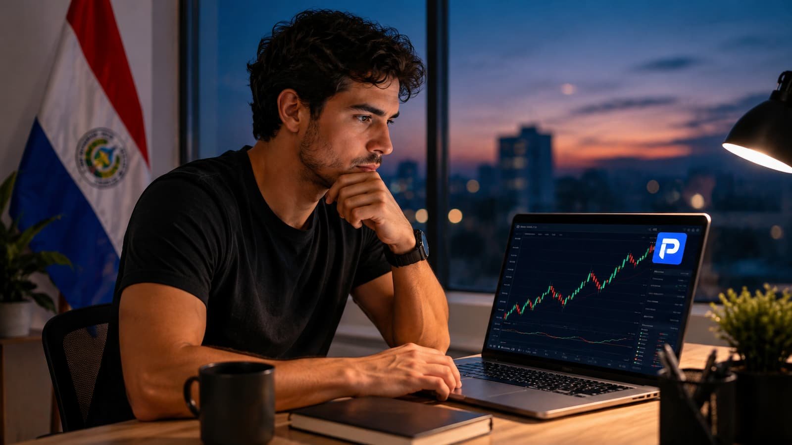 Trader en Paraguay revisando una prueba de fondeo en Funding Pips