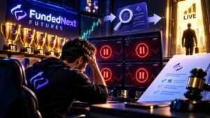 Denuncian pausas en FundedNext Futures durante revisiones para pasar a live.