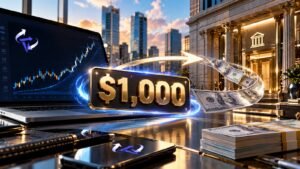 FundedNext Futures fija en 1.000 dólares el mínimo para retirar por banco.